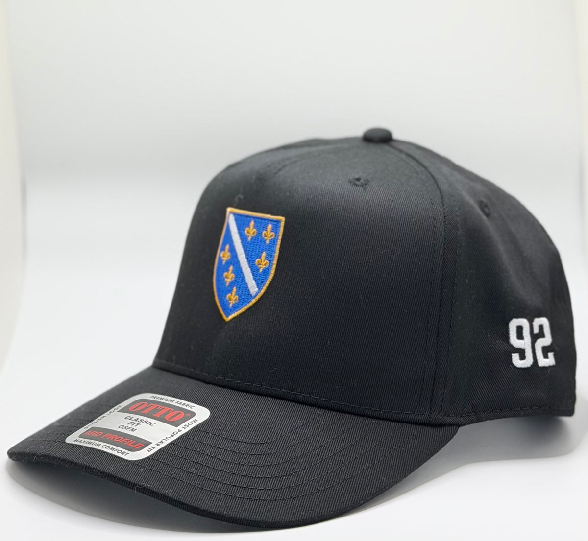 Flag of BiH (1992–1998) Mid-Profile Baseball Cap Embroidery | Ljiljan