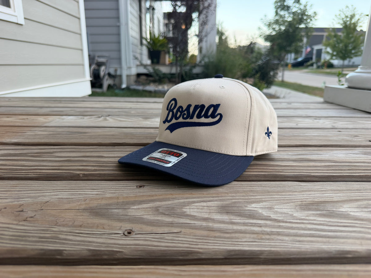 Bosna v2 5-Panel-Cap Marineblau Stickerei | Lilie