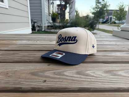 Bosna v2 5-Panel-Cap Marineblau Stickerei | Lilie