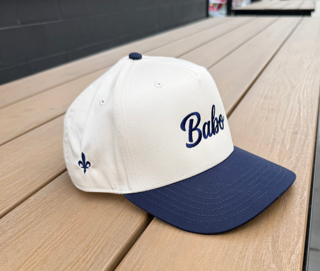 Babo Mid-Profile Baseball Cap - Navy Embroidery | Ljiljan