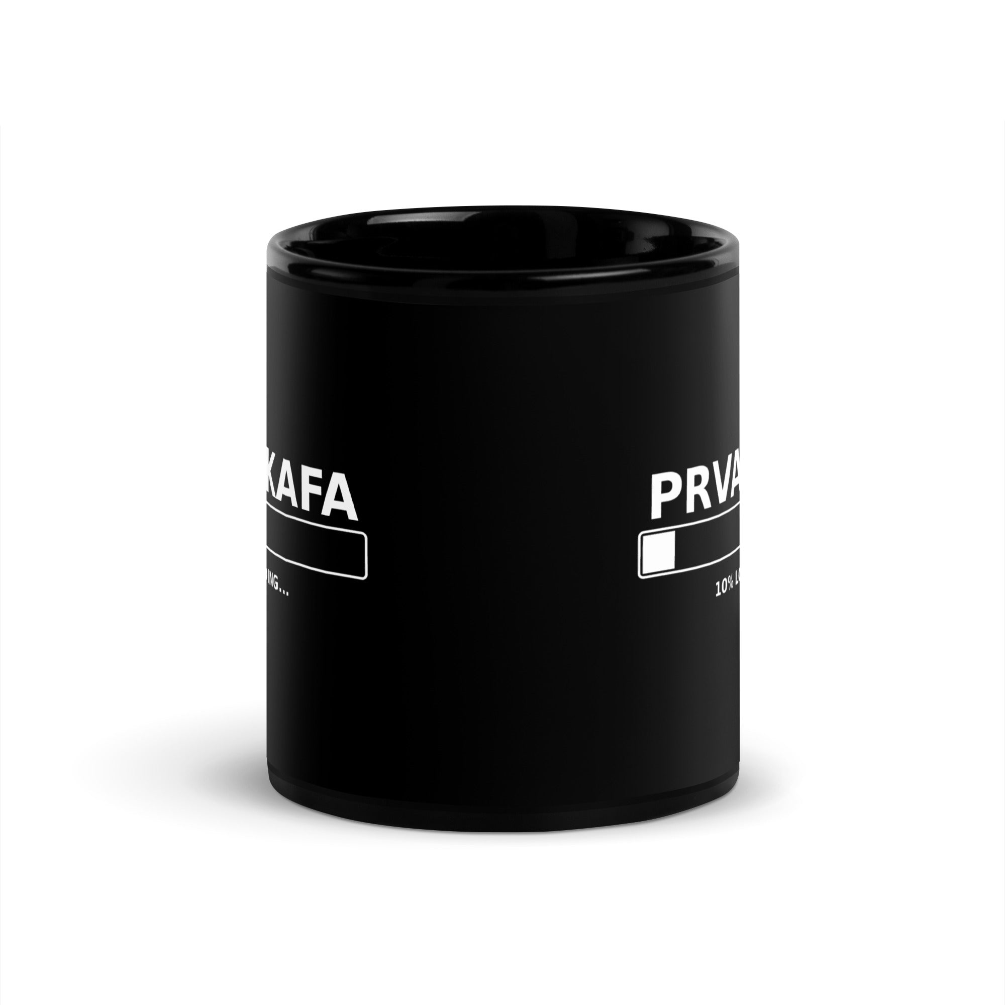 PRVA KAFA - 10% Loading Black Glossy Mug