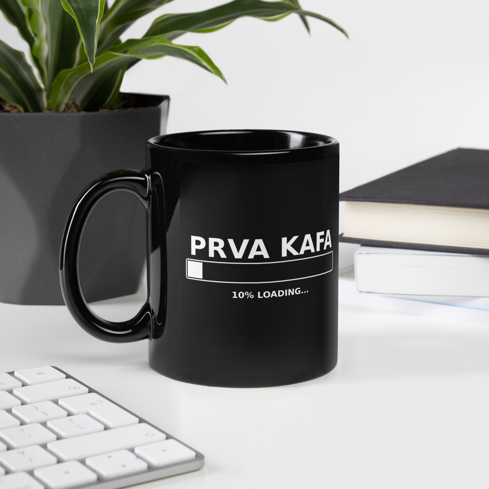 PRVA KAFA - 10% Loading Black Glossy Mug