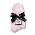 Cozy Moments Fluffy Socks - Pink with Ribbon