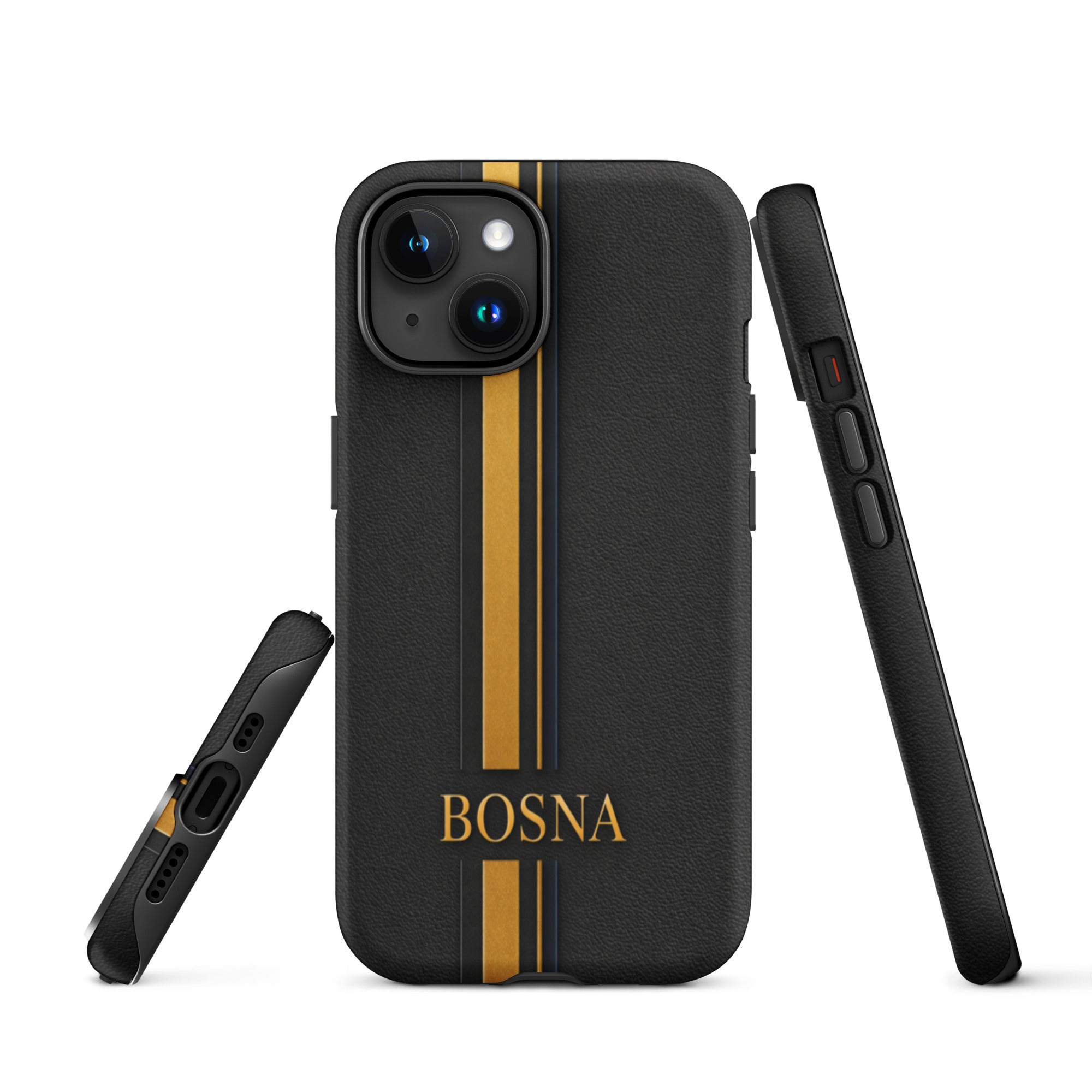 Bosna Heritage Stripe (Black & Gold) – Tough Case for iPhone®